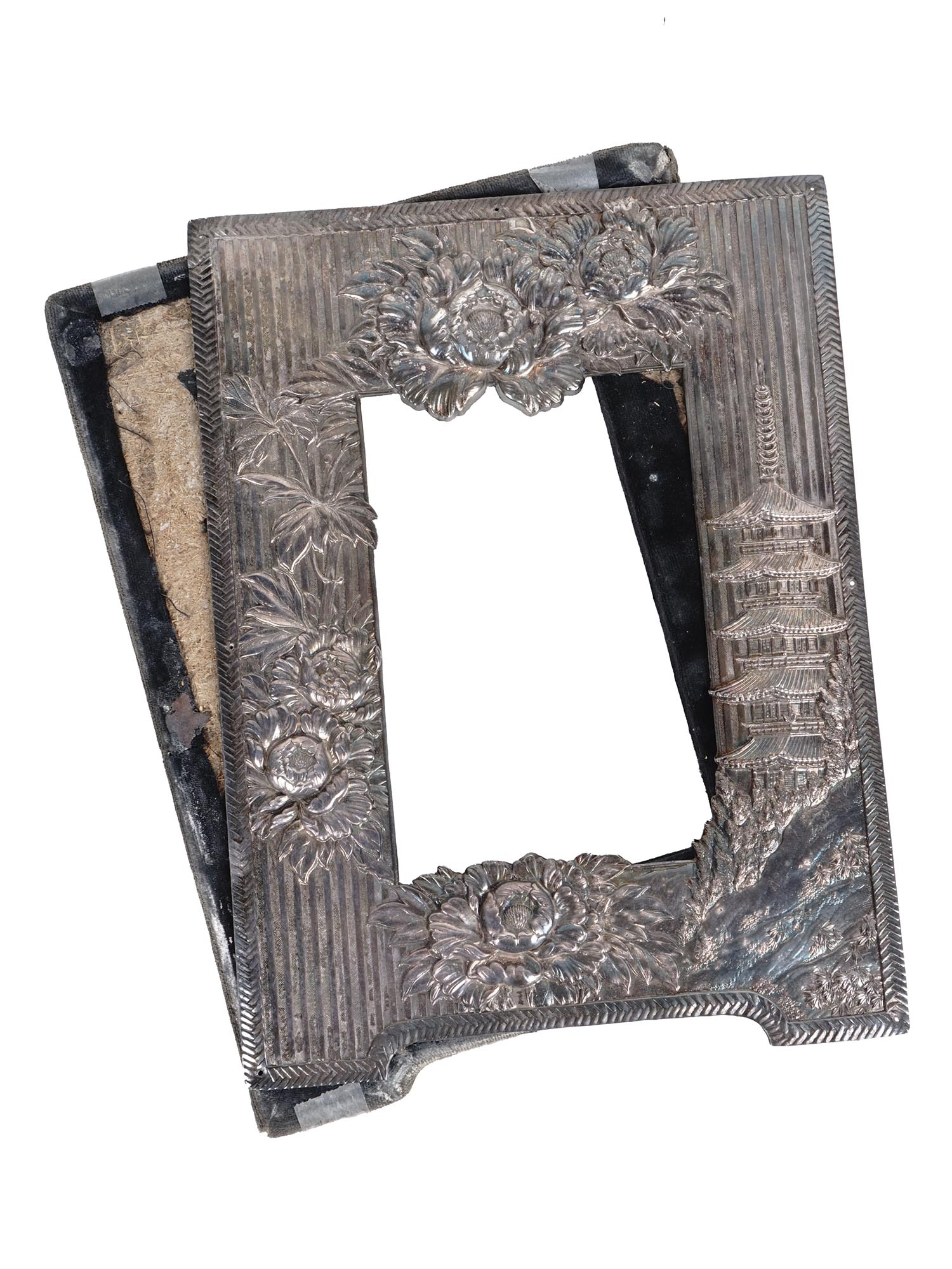 ANTIQUE 19TH C. JAPANESE SILVER PICTURE FRAMES PIC-5